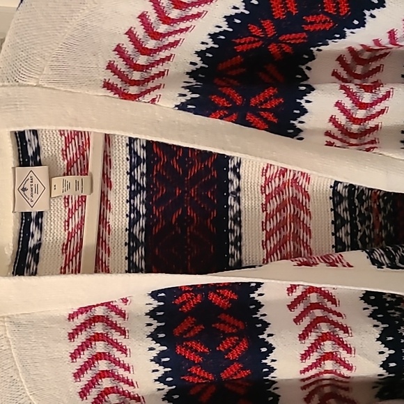 ST. JOHN'S BAY WOMENS PLUS SIZE RED, WHITE AND BLUE STRIPED 3X OPEN CARDIGAN - Picture 3 of 11